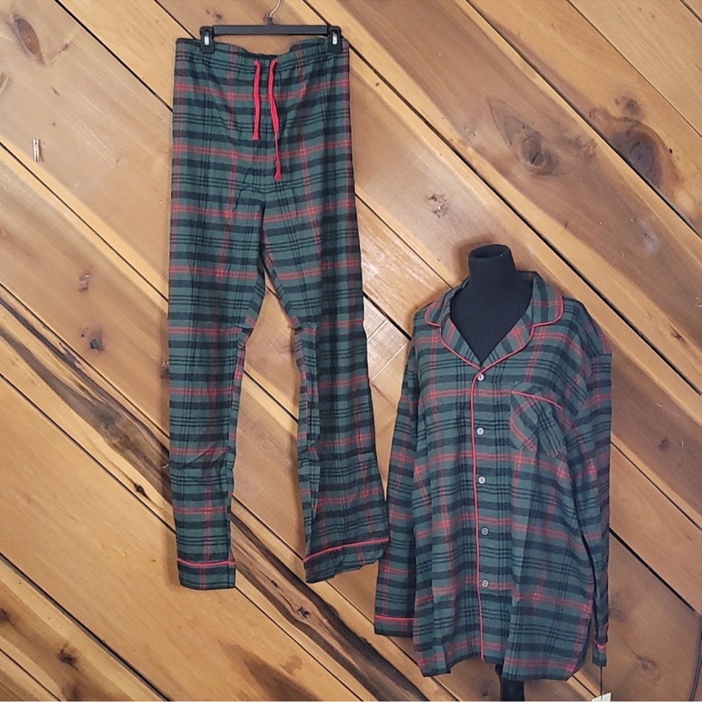 Unisex Hearth & Hand Red & Green Plaid Holiday Pajama size 5X